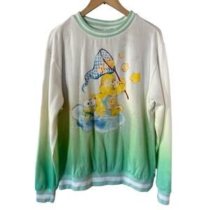 SANRIO Care Bears Funshine Bear & Keroppi Sweatshirt Sz M Hello Kitty & Friends